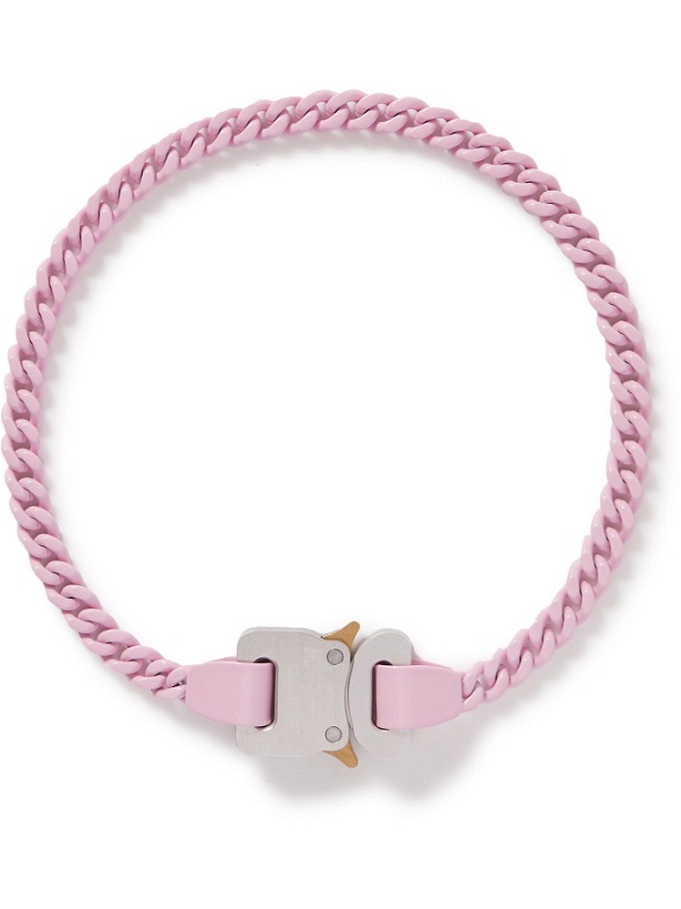 Photo: 1017 ALYX 9SM - Silver-Tone Necklace - Pink