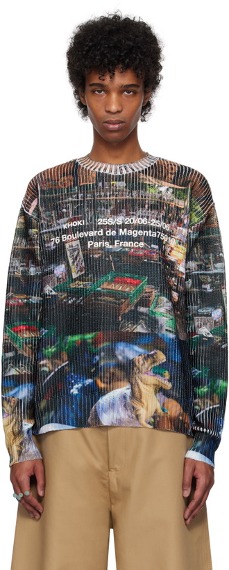 Photo: Khoki Multicolor Collage Printed Knit Sweater