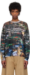 Khoki Multicolor Collage Printed Knit Sweater