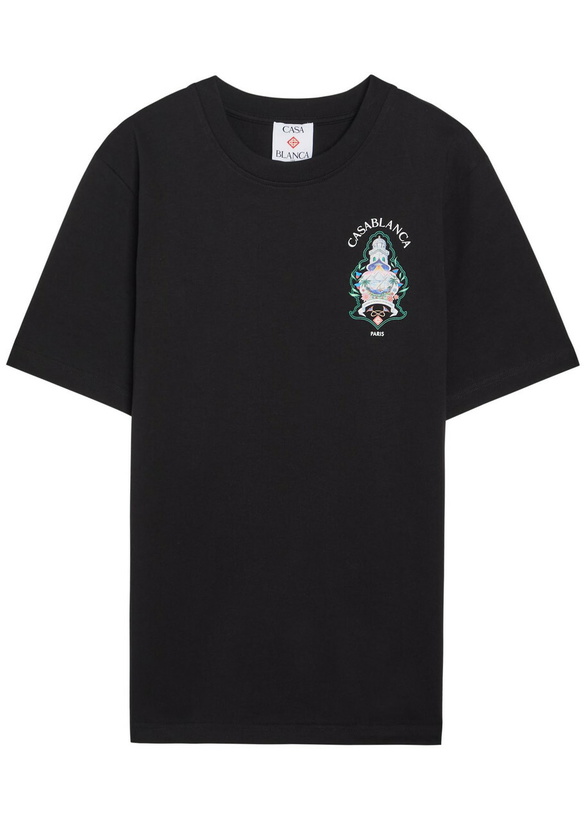 Photo: Casablanca Hotel Printed Cotton T-shirt Black