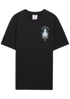 Casablanca Hotel Printed Cotton T-shirt Black