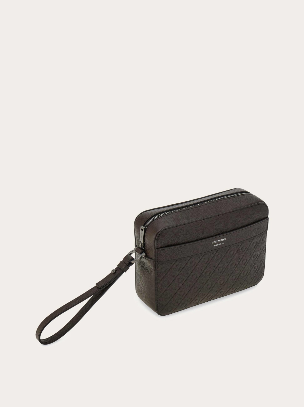 Ferragamo Mens Ferragamo Monogram shoulder bag in Brown