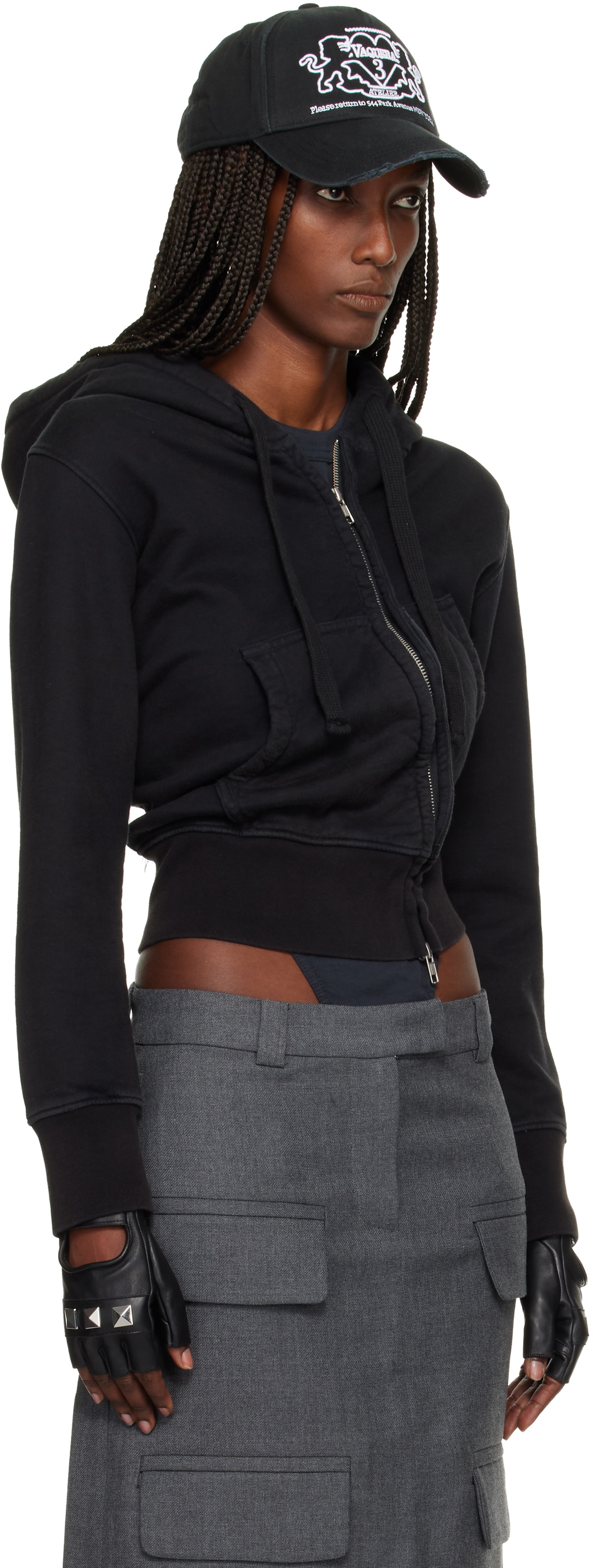 VAQUERA Black Twisted Hoodie