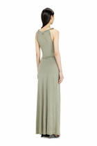 Diesel Jersey maxi dress with twisted details - Dresses Womens in Green