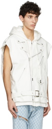 R13 White Leather Vest