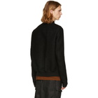 Rick Owens Black Wool Flight Bomber Jacket