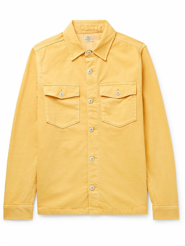 Photo: Faherty - Cotton-Jersey Shirt Jacket - Yellow