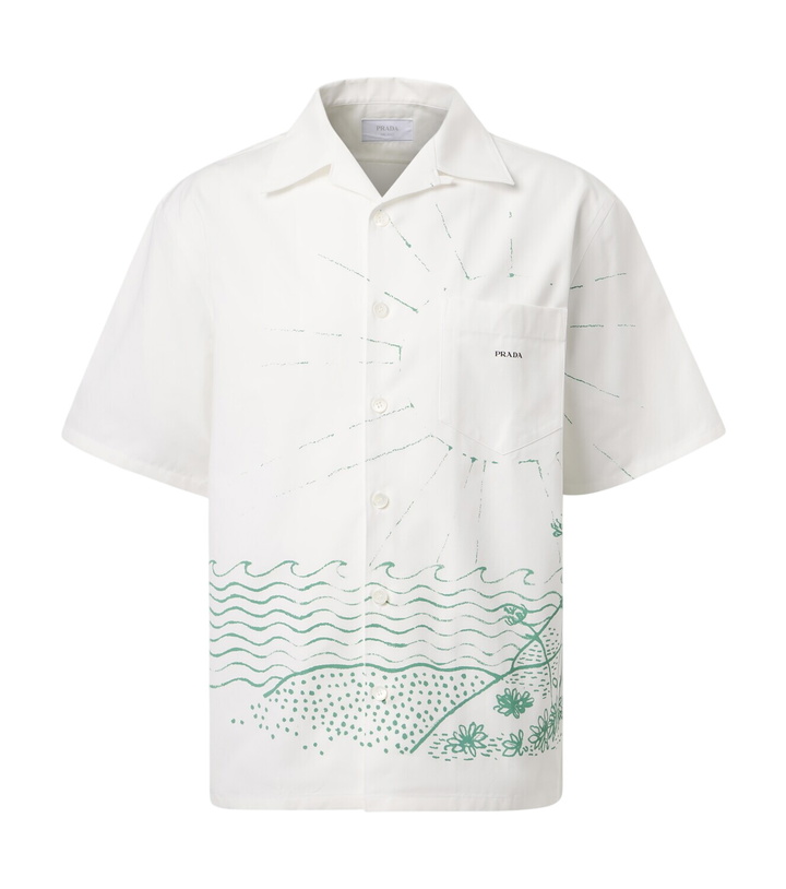 Photo: Prada Printed cotton bowling shirt