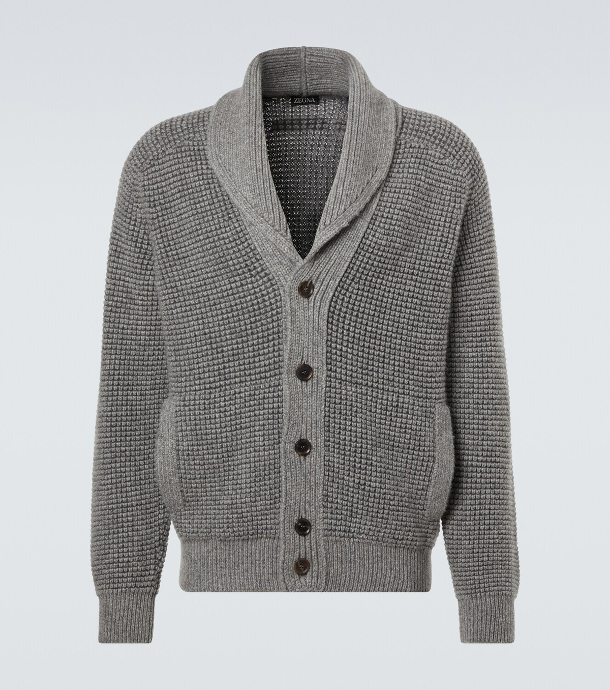 Zegna Waffle-knit cashmere and mohair cardigan