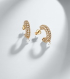Persée Helios 18kt gold hoop earrings with diamonds