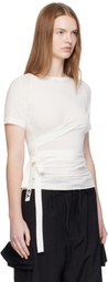 Y-3 White Tencel Short Sleeve T-shirt