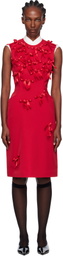 AO Yes Red Ribbon Tie Thurman Midi Dress