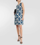 'S Max Mara Swing reversible printed poplin mini dress