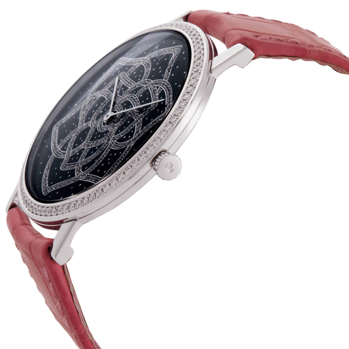 Piaget Altiplano Hand Wind Diamond Black Dial Watch G0A38085