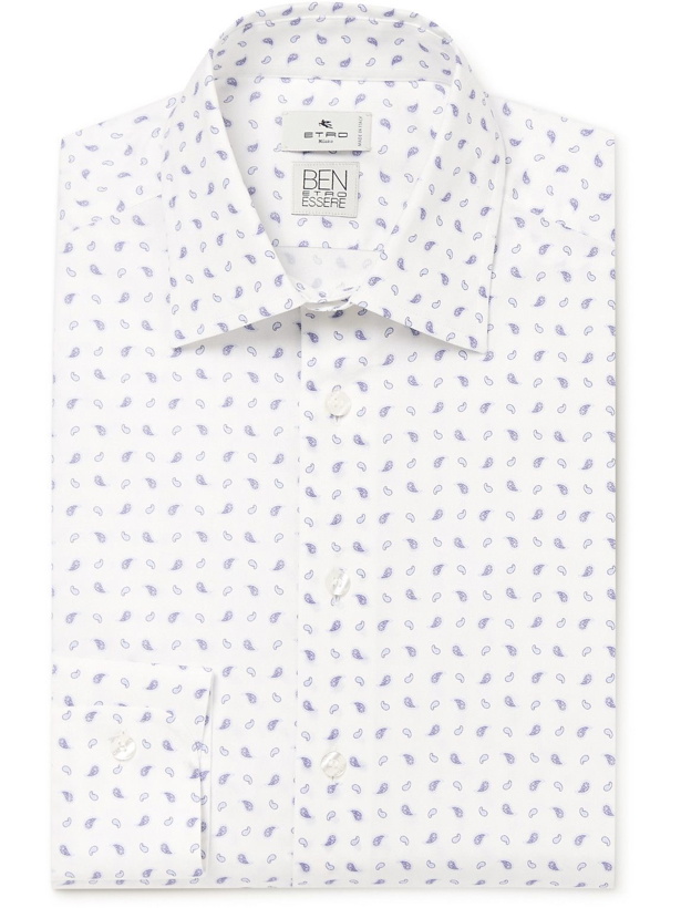 Photo: Etro - Paisley-Print Stretch Cotton-Poplin Shirt - White