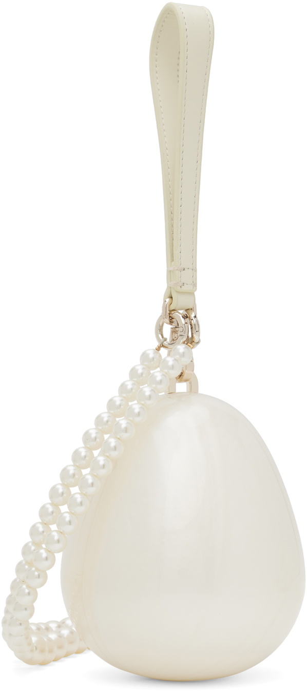 Simone Rocha Off-White Micro Pearl Egg Bag