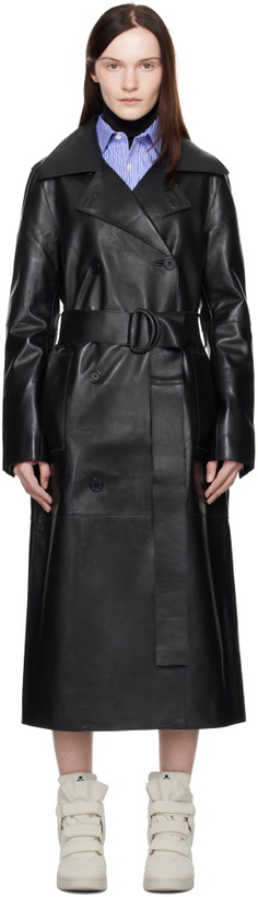 Photo: Stand Studio Black Paris Leather Coat