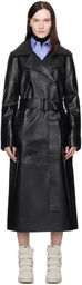 Stand Studio Black Paris Leather Coat