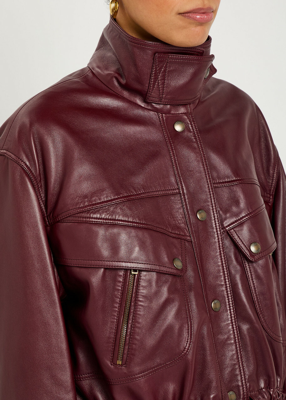 Chloe Quilted Leather Jacket Brown