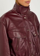 Chloe Quilted Leather Jacket Brown