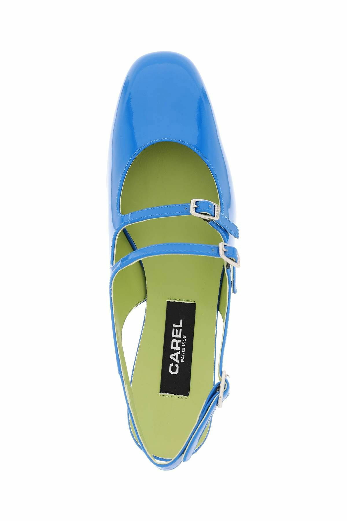 CAREL patent leather pêche slingback mary jane Blue Carel Paris