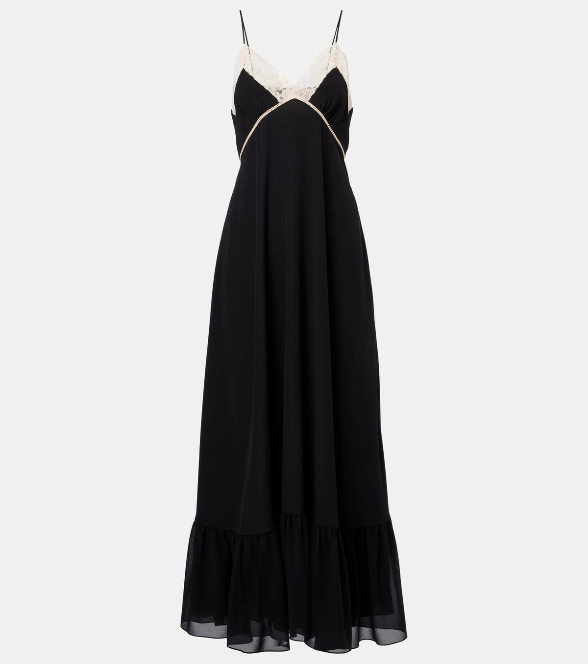 sachin and babi light blue dress Chiffon and velvet midi dress Woman, Black main image 0