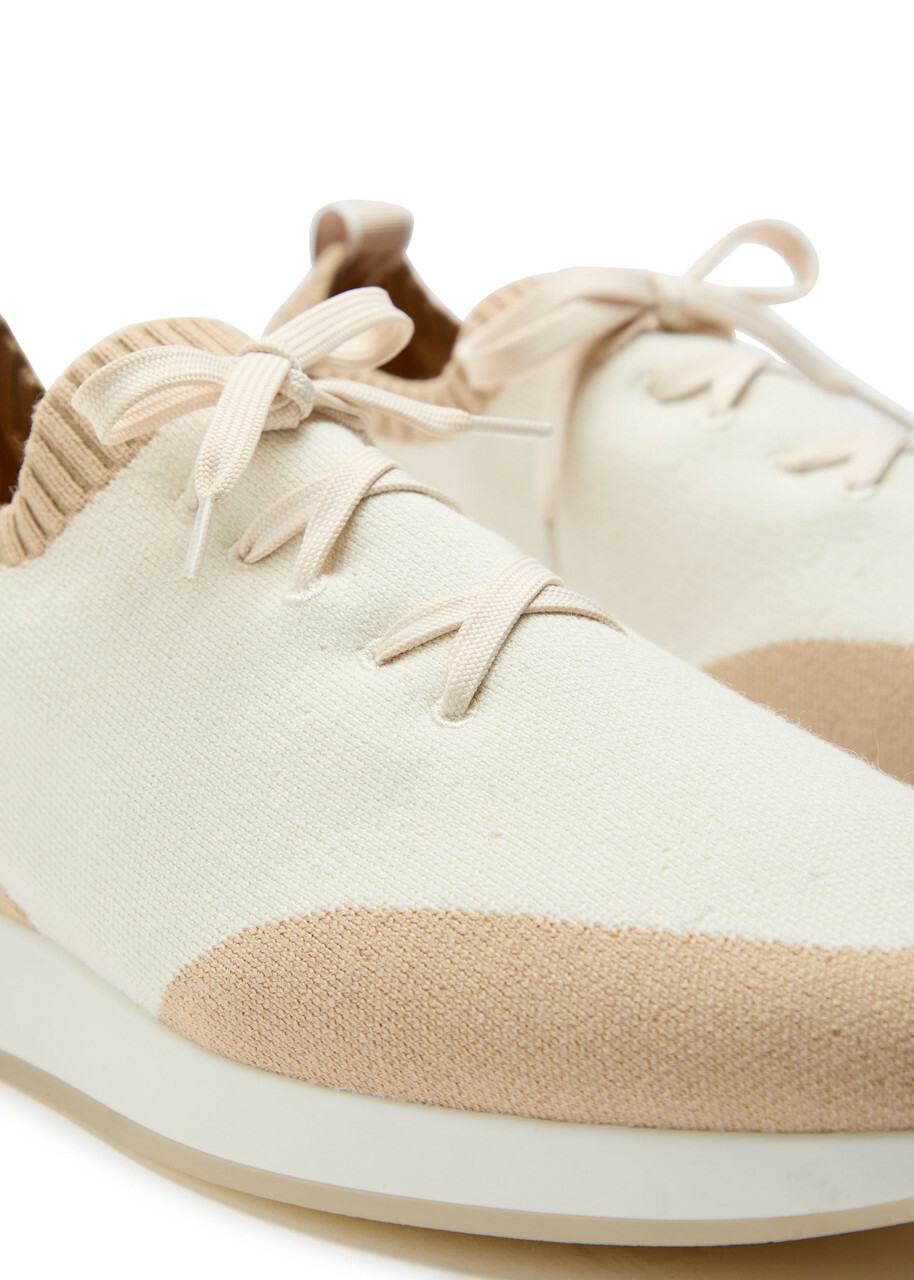 Aurélien Colour-blocked Knit Sneakers Beige