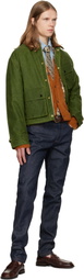 Drake's Khaki Waxed Cotton Wader Jacket