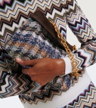 Missoni Suede-lined knitted shoulder bag