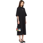Palm Angels Black 'Milan LA' T-shirt Maxi Dress