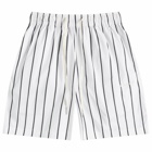 MKI Men's Striped Shorts in Black Stripe
