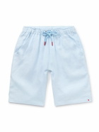 Kiton - Slim-Fit Linen Drawstring Shorts - Blue