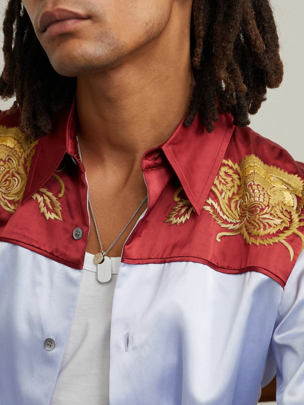 Photo: PATTARAPHAN - Tagged ID 14-Karat White and Yellow Gold Diamond Pendant Necklace