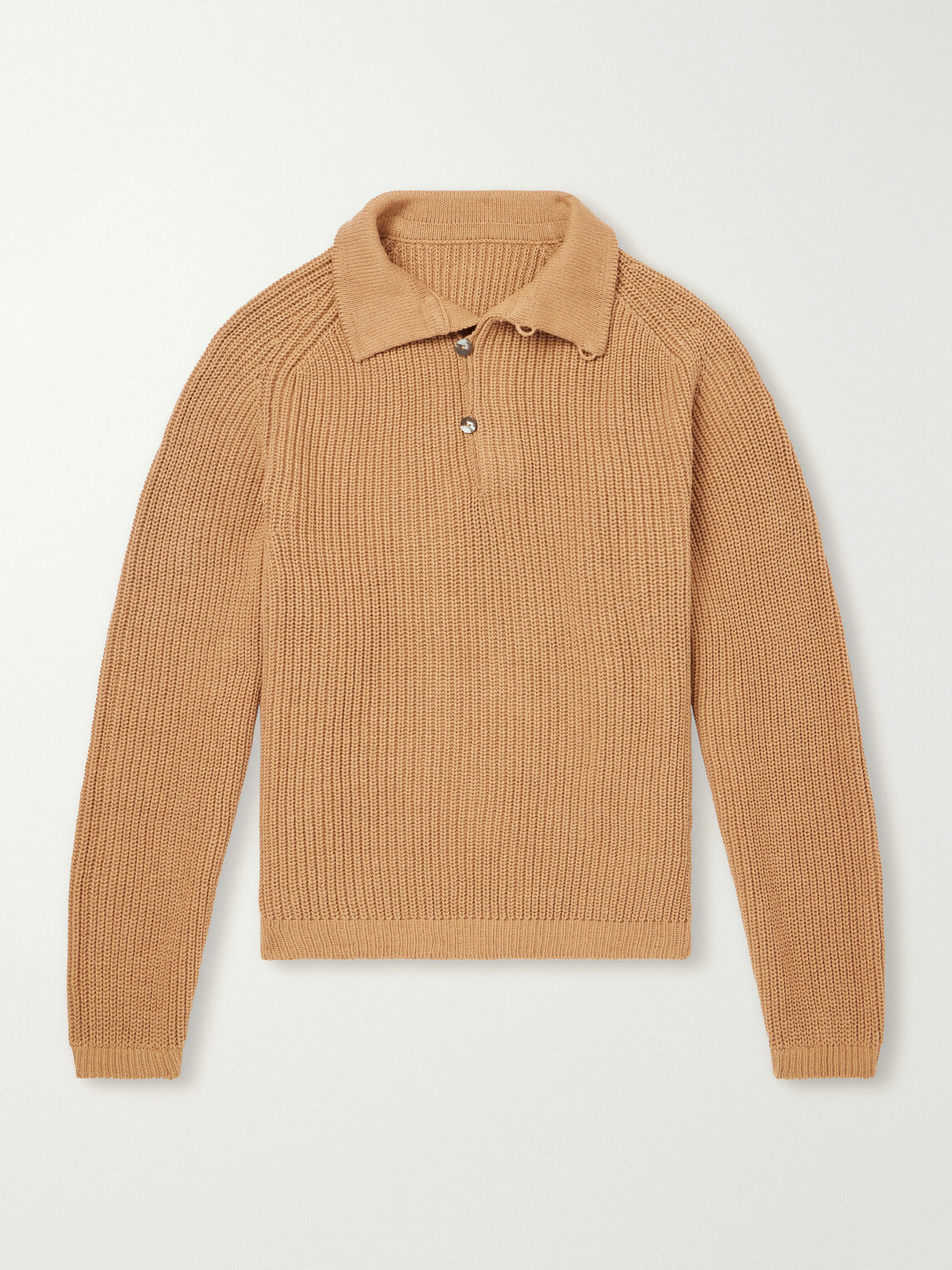 Stòffa - Ribbed Foxfibre® Cotton Sweater - Brown