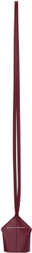 MM6 Maison Margiela Burgundy Leather Key Ring Keychain
