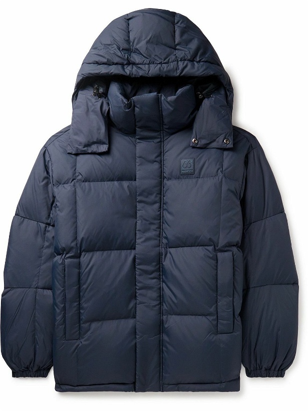 Photo: 66 North - Dyngja Quilted Recycled-Shell Hooded Down Jacket - Blue