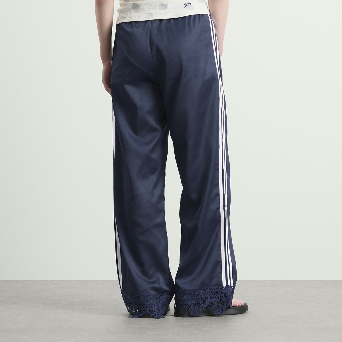 Adidas Women's Firebird Satin Lace Track Pant in Night Indigo