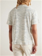 Corridor - Frequency Striped Cotton-Jersey T-Shirt - Neutrals