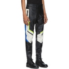 Diesel Black and Off-White Leather Astra-PTRE Trousers