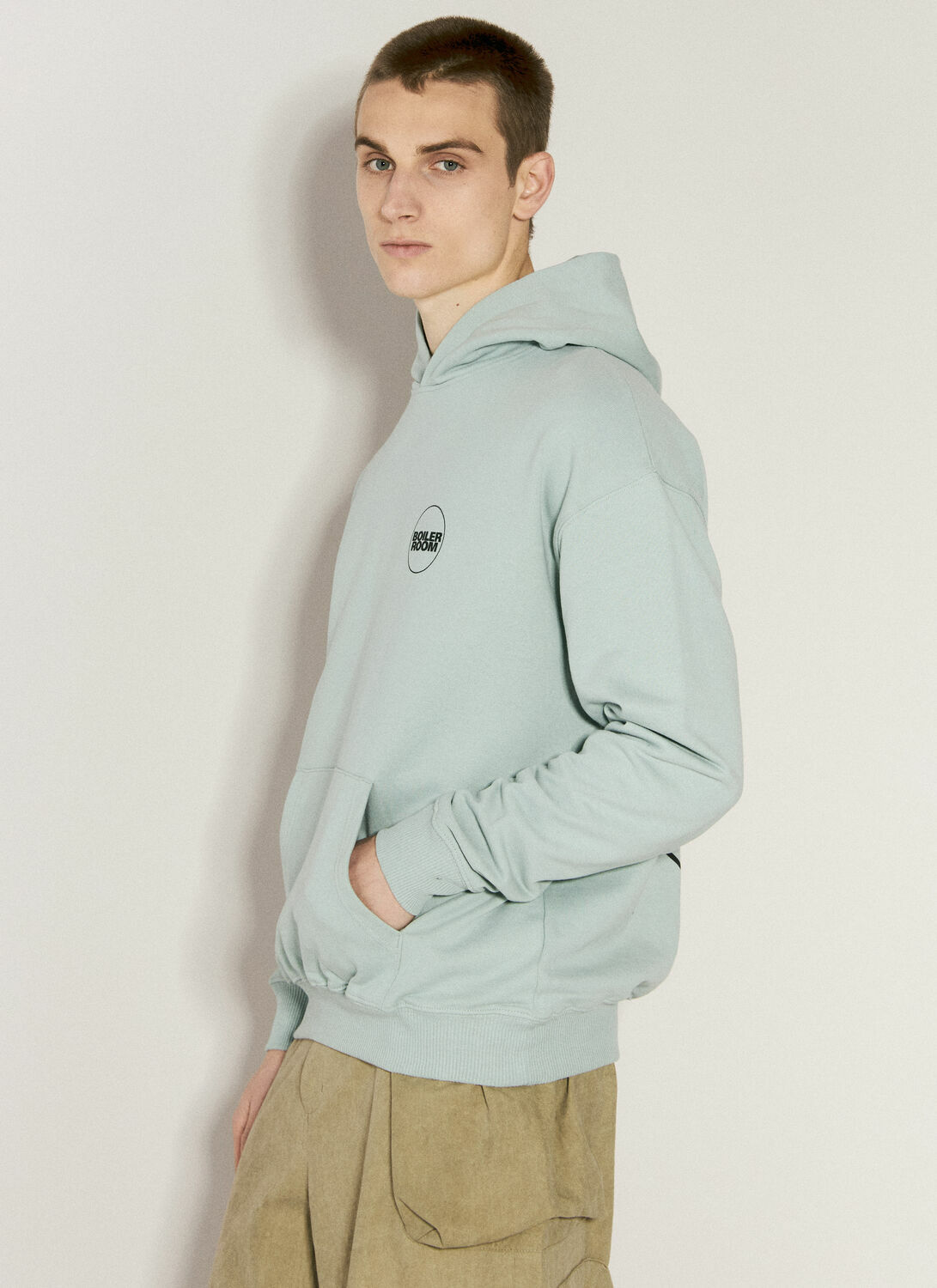 Boiler Room Logo Print Hooded Sweatshirt