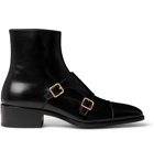 TOM FORD - Leather Monk-Strap Boots - Black