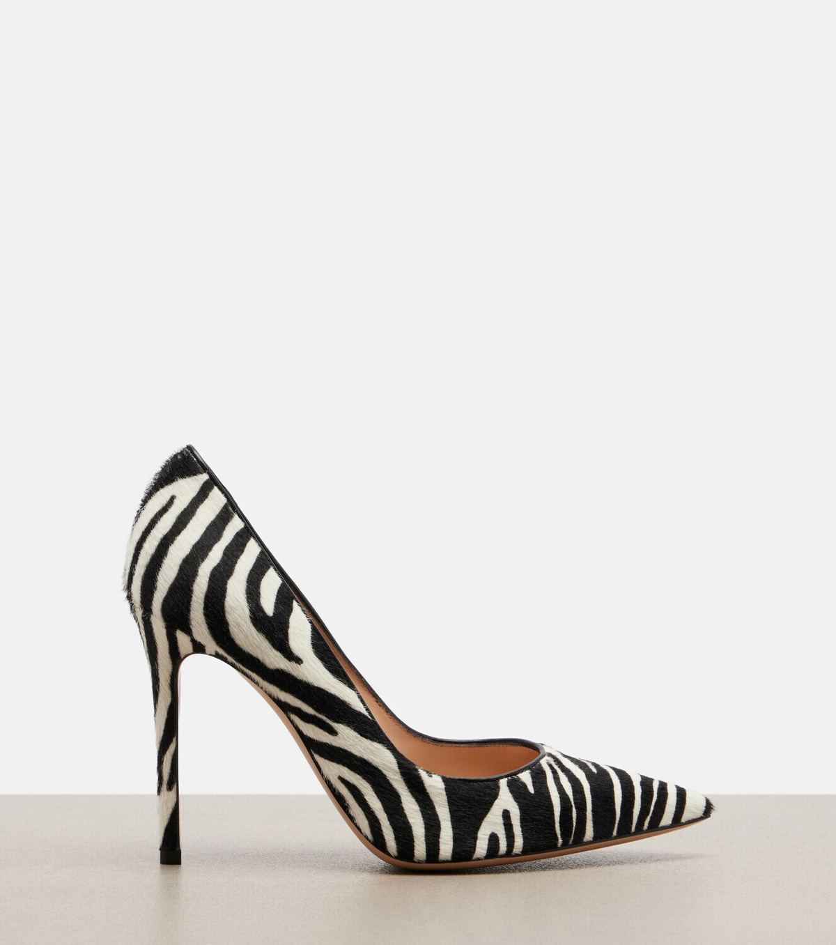 Gianvito Rossi Gianvito zebra-print calf hair pumps