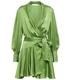 Zimmermann - Wrap silk satin minidress