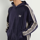 Needles Men's Velour Track Hoodie in Navy