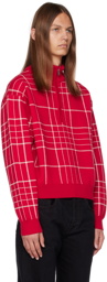 Jacquemus Red & White Le Chouchou 'La Maille Carro' Sweater