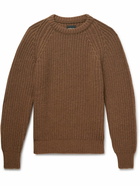 Howlin' - Mystical Adventure Ribbed Shetland Wool Sweater - Brown