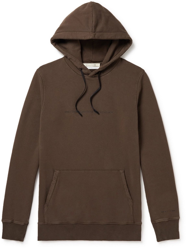 Photo: 1017 ALYX 9SM - Printed Cotton-Jersey Hoodie - Brown