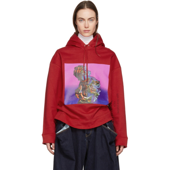 Photo: Raf Simons Red Joy Division Print Hoodie