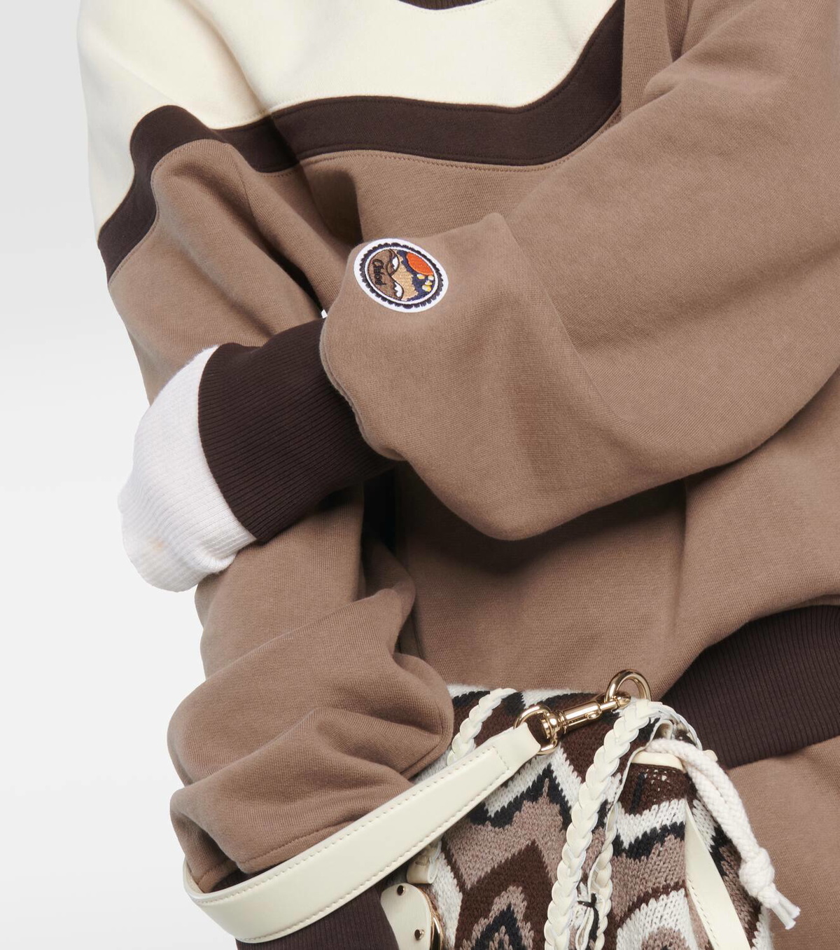 Chloé Colorblocked cotton sweatshirt