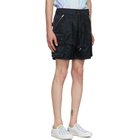 Amiri Black Satin Cargo Shorts